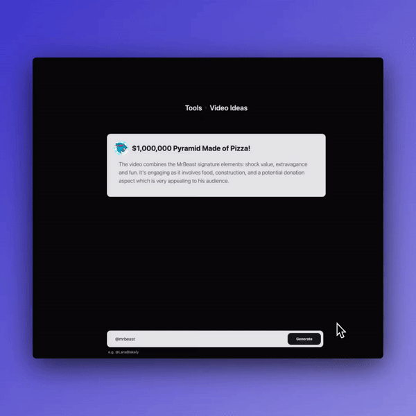 AI Video Ideas Generator